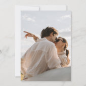 Dusty Blue Floral Photo Save the Date (Rückseite)