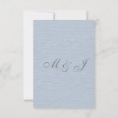 Dusty Blue Floral Probe Abendessen Einladung (Rückseite)