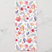 Dusty Blue Floral Program Programm (Rückseite)