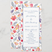 Dusty Blue Floral Program Programm (Vorne/Hinten)