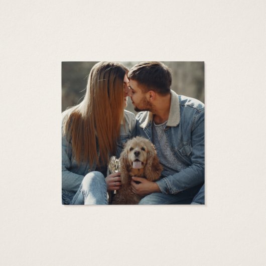 Dusty Blue Floral QR Code Foto Wedding RSVP (Rückseite)