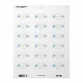 Dusty Blue Floral Return Address Label Adressaufkleber (Vorne)
