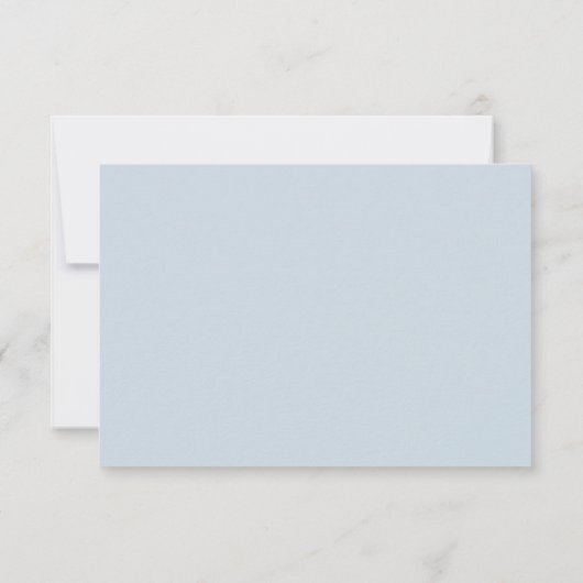 Dusty Blue Floral RSVP-Karte RSVP Karte (Rückseite)