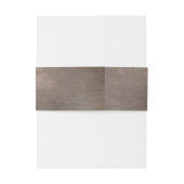 Dusty Blue Floral Rustic Wedding Einladungsbanderole (Rückseitenbeispiel)