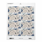 Dusty Blue Floral Rustikales Skriptduck Egg Carton (Vorne)