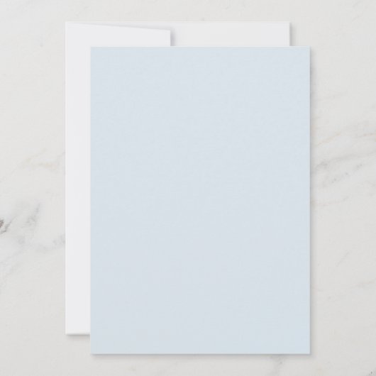 Dusty Blue Floral Save the Date Greenery Einladung (Rückseite)