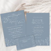 Dusty Blue Floral Script Brautparty Game