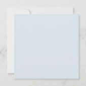 Dusty Blue Floral Script Wedding Einladung (Rückseite)