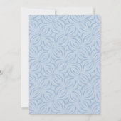 Dusty Blue Floral Silver Wedding Einladungen (Rückseite)