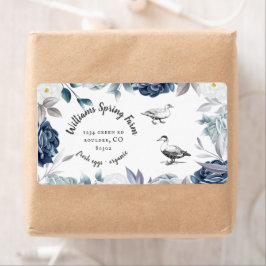 Dusty blue floral skriptingente Ente Egg Carton