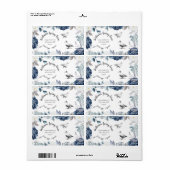 Dusty blue floral skriptingente Ente Egg Carton (Vorne)