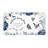 Dusty blue floral skriptingente Ente Egg Carton (Vorne)