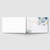 Dusty Blue Floral SPring Bloom Wedding Gästebuch (Voll)