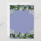 Dusty Blue Floral Stock das Bar Brautparty Einladung (Rückseite)