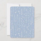 Dusty Blue Floral Thank You Card | Baby Shower Dankeskarte (Rückseite)