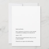 Dusty Blue Floral Thistle Hochzeit Save The Date (Rückseite)