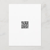 Dusty Blue Floral Wappen Hochzeitdetails Begleitkarte (Rückseite)