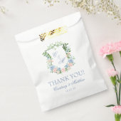 Dusty Blue Floral Wappen Vielen Dank Geschenktütchen (Versiegelt)