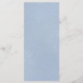 Dusty Blue Floral Wappen Wedding Menu Menükarte (Rückseite)