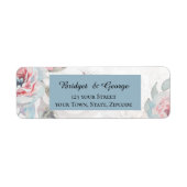 Dusty Blue Floral Water Rose Peony Hochzeit (Vorne)