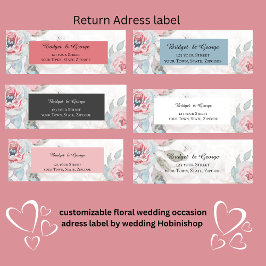 Dusty Blue Floral Water Rose Peony Hochzeit