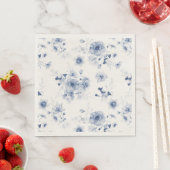 Dusty Blue Floral Watercolor Serviette (Beispiel)