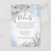 Dusty Blue Floral Watercolor Wedding Begleitkarte (Vorderseite)
