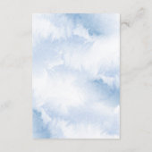 Dusty Blue Floral Watercolor Wedding Begleitkarte (Rückseite)