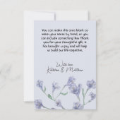 Dusty Blue Floral Watercolor Wedding Dankeskarte (Rückseite)
