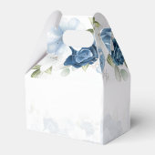 Dusty Blue Floral Watercolor Wedding Geschenkschachtel (Rückseite)