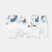 Dusty Blue Floral Watercolor Wedding Geschenkschachtel (Ungefaltet)