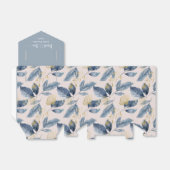 Dusty Blue Floral Watercolor Wedding Geschenkschachtel (Ungefaltet)