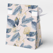 Dusty Blue Floral Watercolor Wedding Geschenkschachtel (Rückseite)