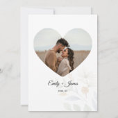 Dusty Blue Floral Watercolor Wedding Save The Date (Rückseite)