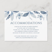 Dusty Blue Floral Wedding Card Begleitkarte (Vorderseite)