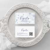 Dusty Blue Floral Wedding Card Begleitkarte