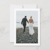 Dusty Blue Floral Wedding Danke Card Ankündigung (Rückseite)