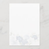 Dusty Blue Floral Wedding Details Begleitkarte (Rückseite)