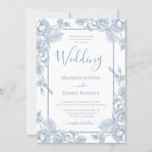 Dusty Blue Floral Wedding