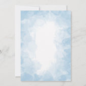 Dusty Blue Floral Wedding Einladung (Rückseite)