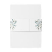 Dusty Blue Floral Wedding Einladungsbanderole (Rückseitenbeispiel)