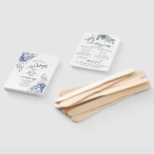 Dusty Blue Floral Wedding Fächer (Non-assembled)