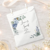 Dusty Blue Floral Wedding Geschenktütchen (Ausgeschnitten)