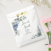 Dusty Blue Floral Wedding Geschenktütchen (Versiegelt)