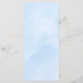 Dusty Blue Floral Wedding Menu Menükarte (Rückseite)