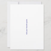 Dusty Blue Floral Wedding RSVP Card | Botanical (Rückseite)