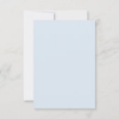 Dusty Blue Floral Wedding RSVP Cards Karte (Rückseite)