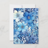 Dusty Blue Floral Wedding RSVP Karte (Rückseite)