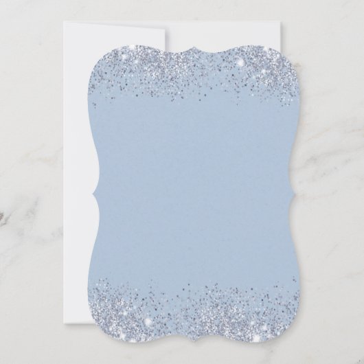 Dusty Blue Floral You be My Bridesmaid Einladung (Rückseite)