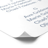 Dusty Blue Florals Alphabeating Chart Poster (Ecke)